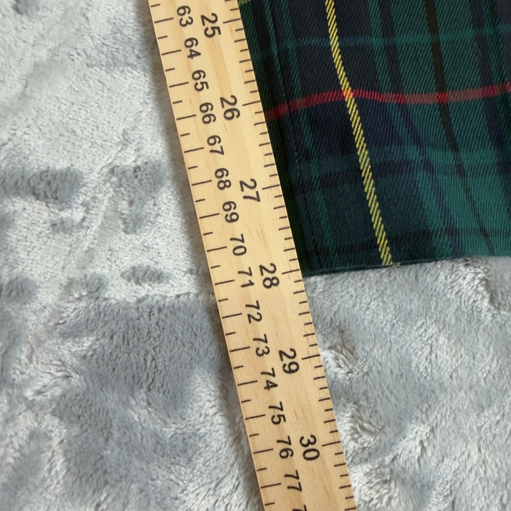 Tommy Hilfiger Women Green Plaid Tartan Slim Leg Dress Pants Size 2 Holiday - Picture 6 of 9